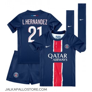 Paris Saint-Germain Lucas Hernandez #21 Kotipaita Lapsille 2024-25 Lyhythihainen (+ shortsit)